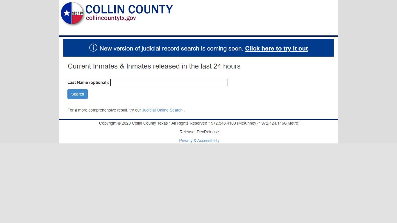 Judicial Online Search - collincountytx.gov